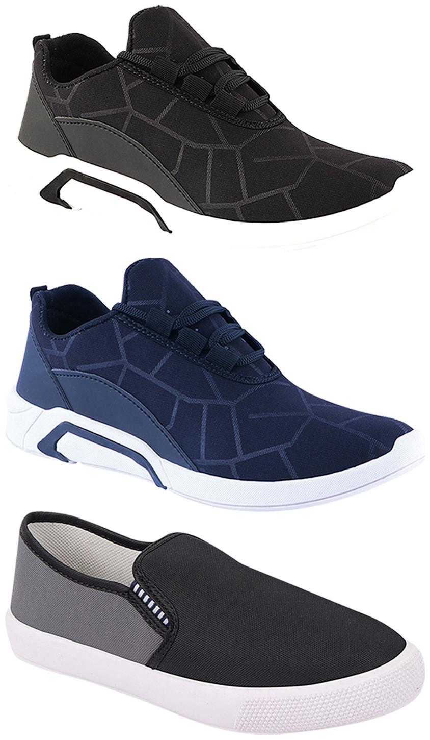 

Birde Men Multi-Color Casual Shoes - BRD-300-BLK-300-BLU-309-GRY