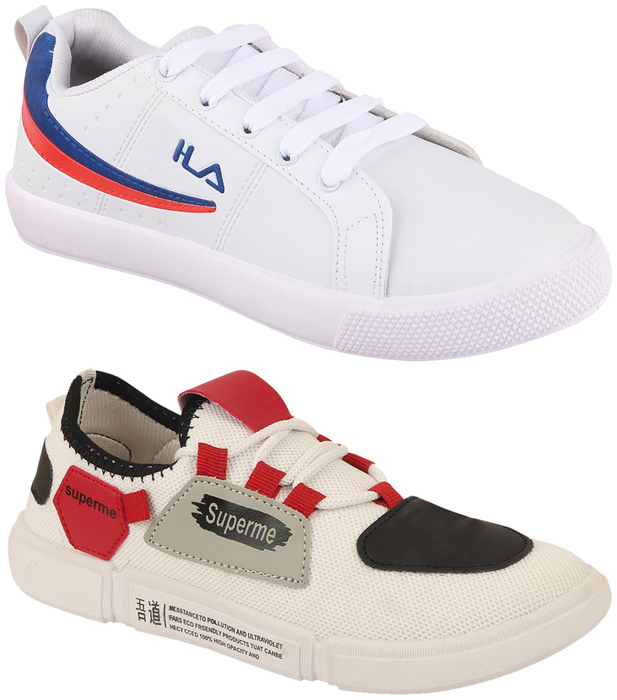 

Birde Multicolor Synthetic Casual Shoes For Men (Pack of 2)