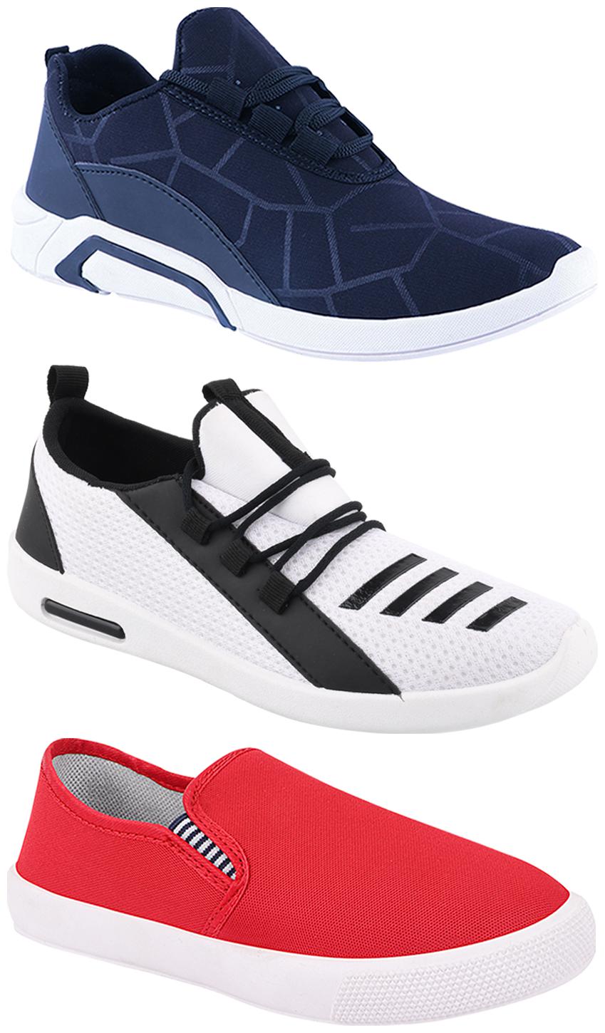 

Birde Men Multi-Color Casual Shoes - BRD-300-BLU-309-RD-376