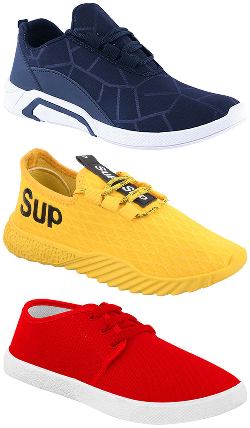

Birde Men Multi-Color Casual Shoes - CASUAL SPORTS SNEAKERS RUNNNING SHOES - BRD-300-BLU-1077-383