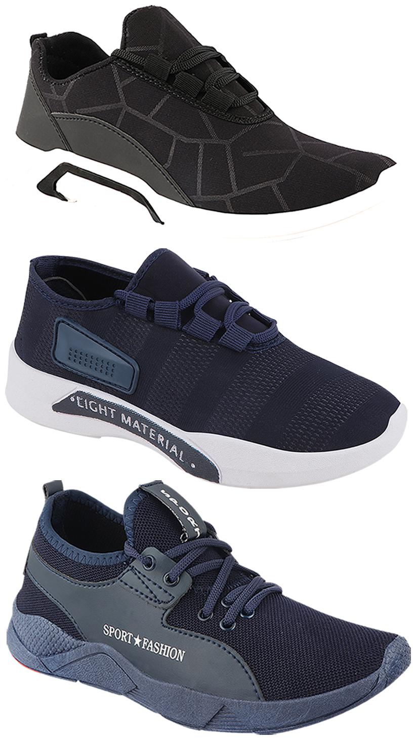 

Birde Men Multi-Color Casual Shoes - BRD-300-BLK-301-BLU-342