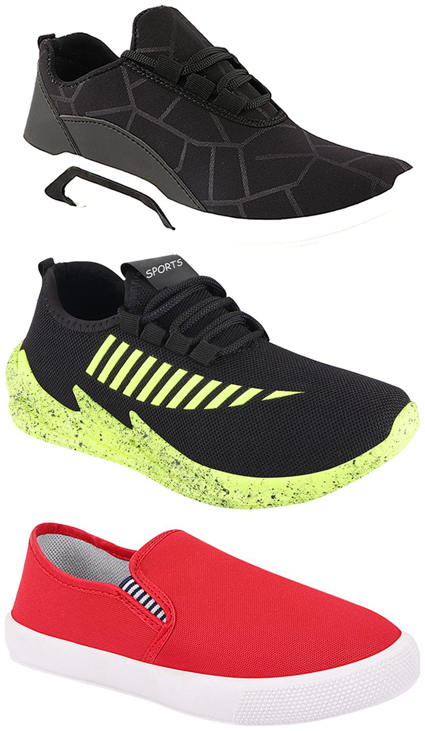 

Birde Men Multi-Color Casual Shoes - CASUAL SPORTS SNEAKERS RUNNNING SHOES - BRD-300-BLK-309-RD-324-PGRN