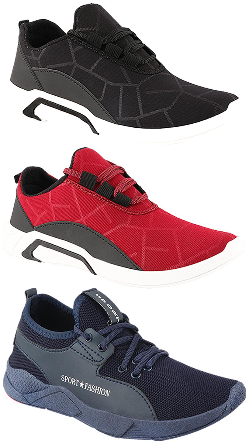 

Birde Men Multi-Color Casual Shoes - BRD-300-BLK-300-CHRY-342