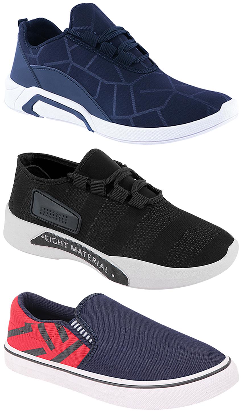 

Birde Men Multi-Color Casual Shoes - BRD-300-BLU-301-BLK-308-RED