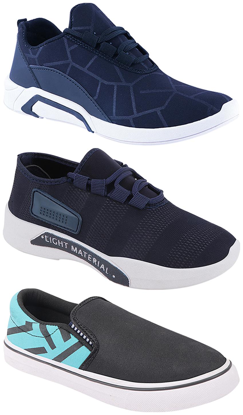 

Birde Men Multi-Color Casual Shoes - BRD-300-BLU-301-BLU-308-SGRN