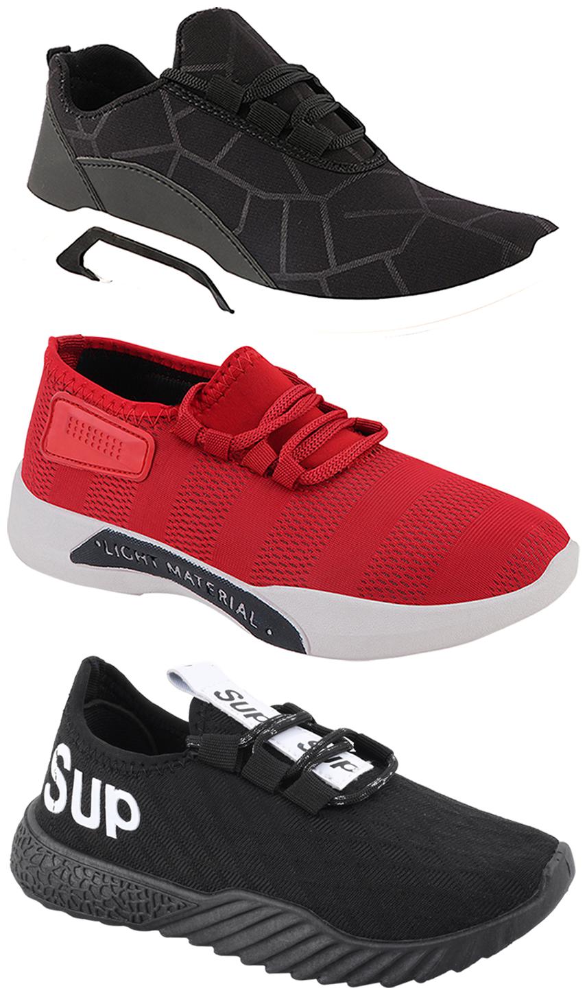 

Birde Men Multi-Color Casual Shoes - CASUAL SPORTS SNEAKERS RUNNNING SHOES - BRD-300-BLK-301-RD-384