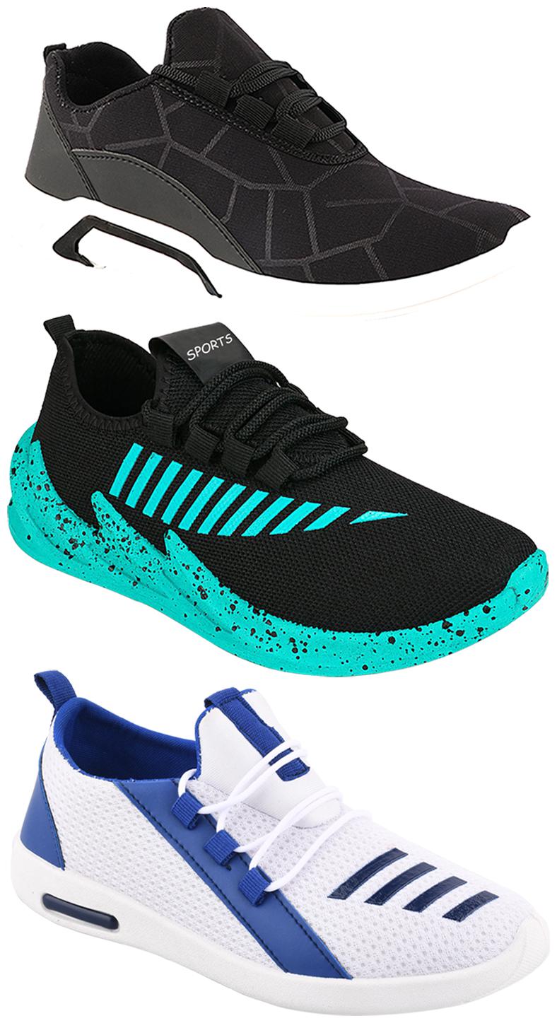 

Birde Men Multi-Color Casual Shoes - BRD-300-BLK-324-SGRN-375