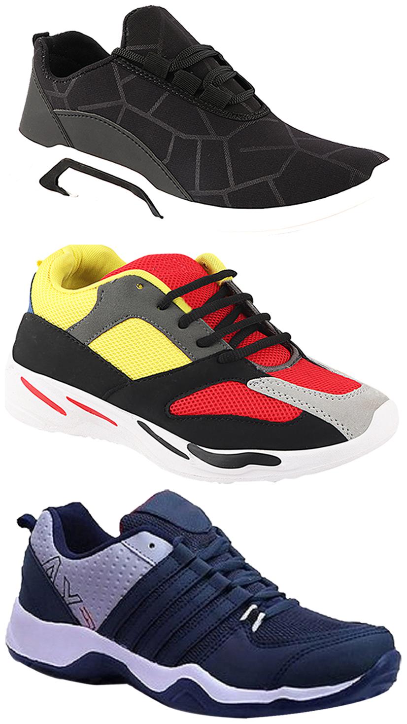 

Birde Men Multi-Color Casual Shoes - CASUAL SPORTS SNEAKERS RUNNNING SHOES - BRD-300-BLK AX-1-333