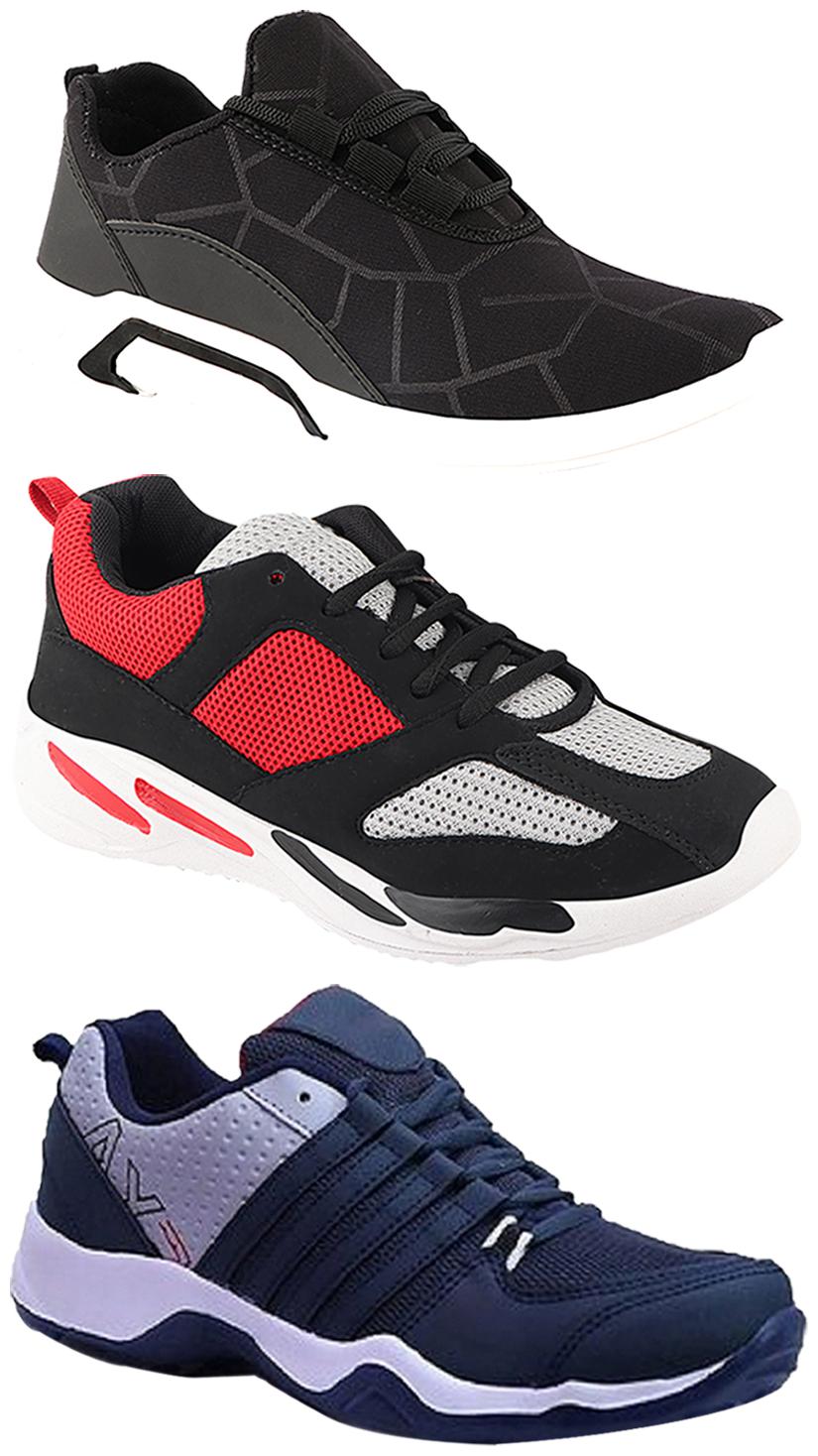 

Birde Men Multi-Color Casual Shoes - CASUAL SPORTS SNEAKERS RUNNNING SHOES - BRD-300-BLK AX-1-334