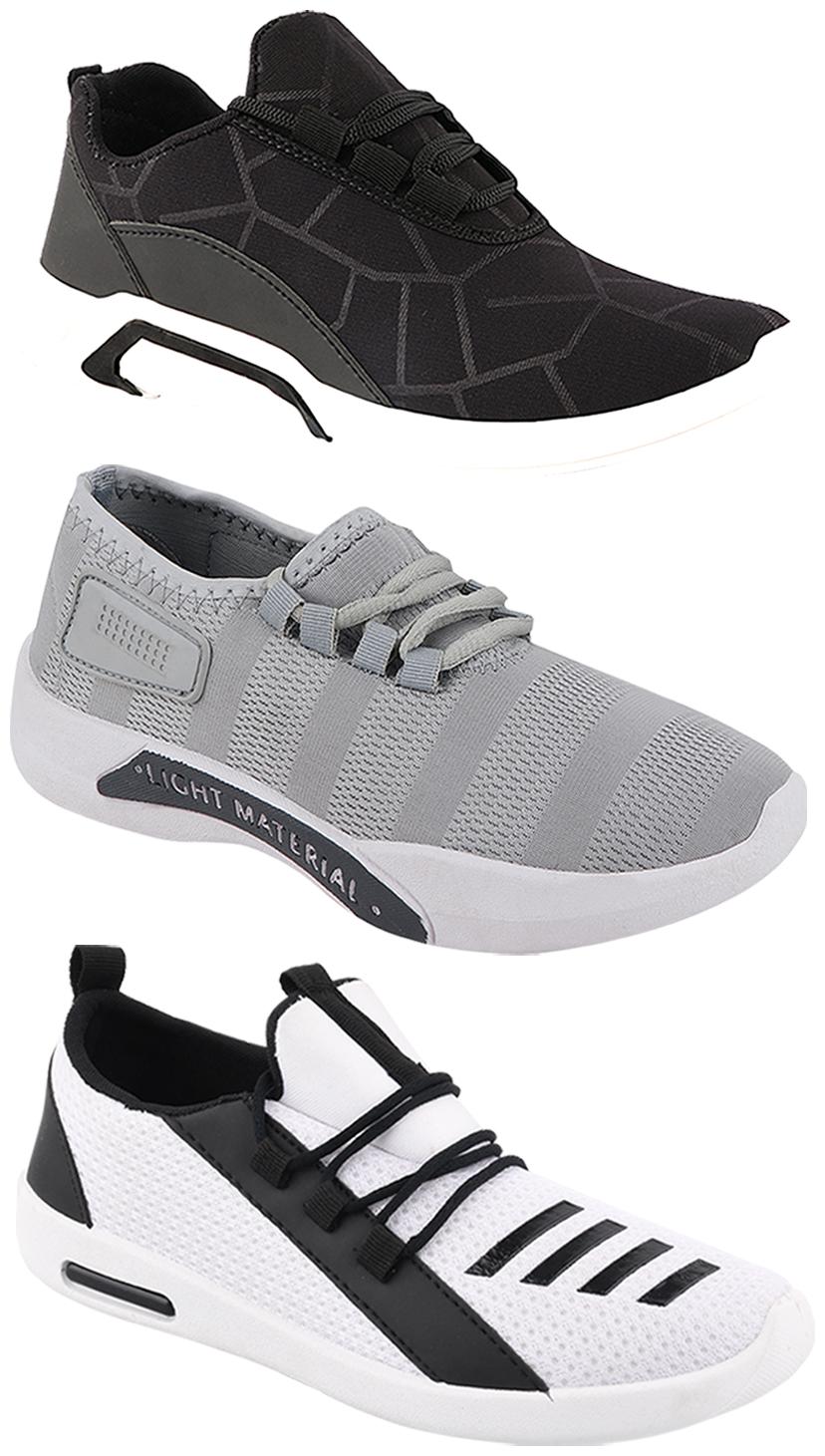

Birde Men Multi-Color Casual Shoes - BRD-300-BLK-301-GRY-376