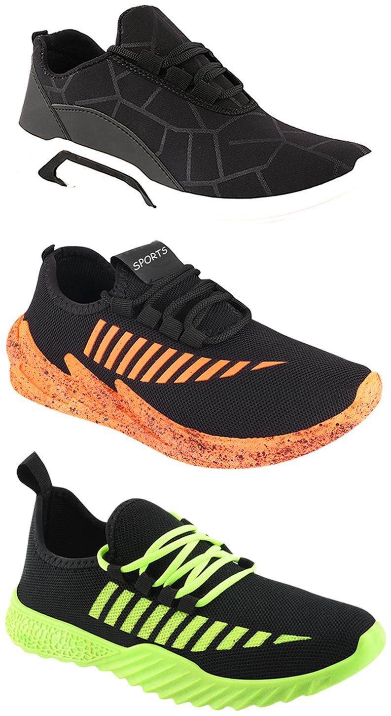 

Birde Men Multi-Color Casual Shoes - BRD-300-BLK-361-324-ORNG