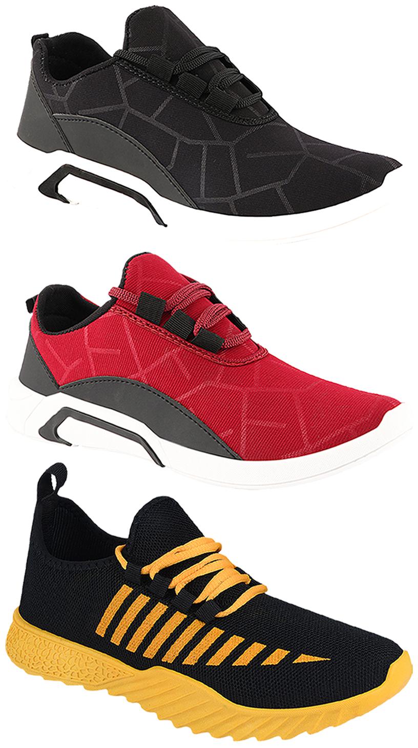 

Birde Men Multi-Color Casual Shoes - BRD-300-BLK-300-CHRY-360