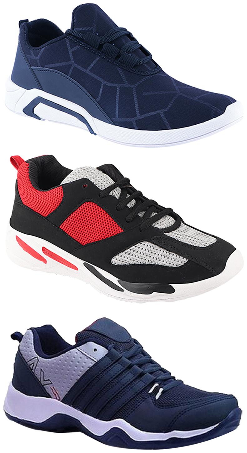 

Birde Men Multi-Color Casual Shoes - CASUAL SPORTS SNEAKERS RUNNNING SHOES - BRD-300-BLU AX-1-334