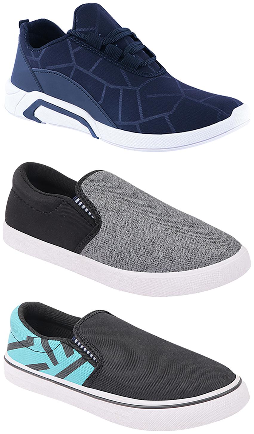 

Birde Men Multi-Color Casual Shoes - BRD-300-BLU-308-SGRN-310-SLVR