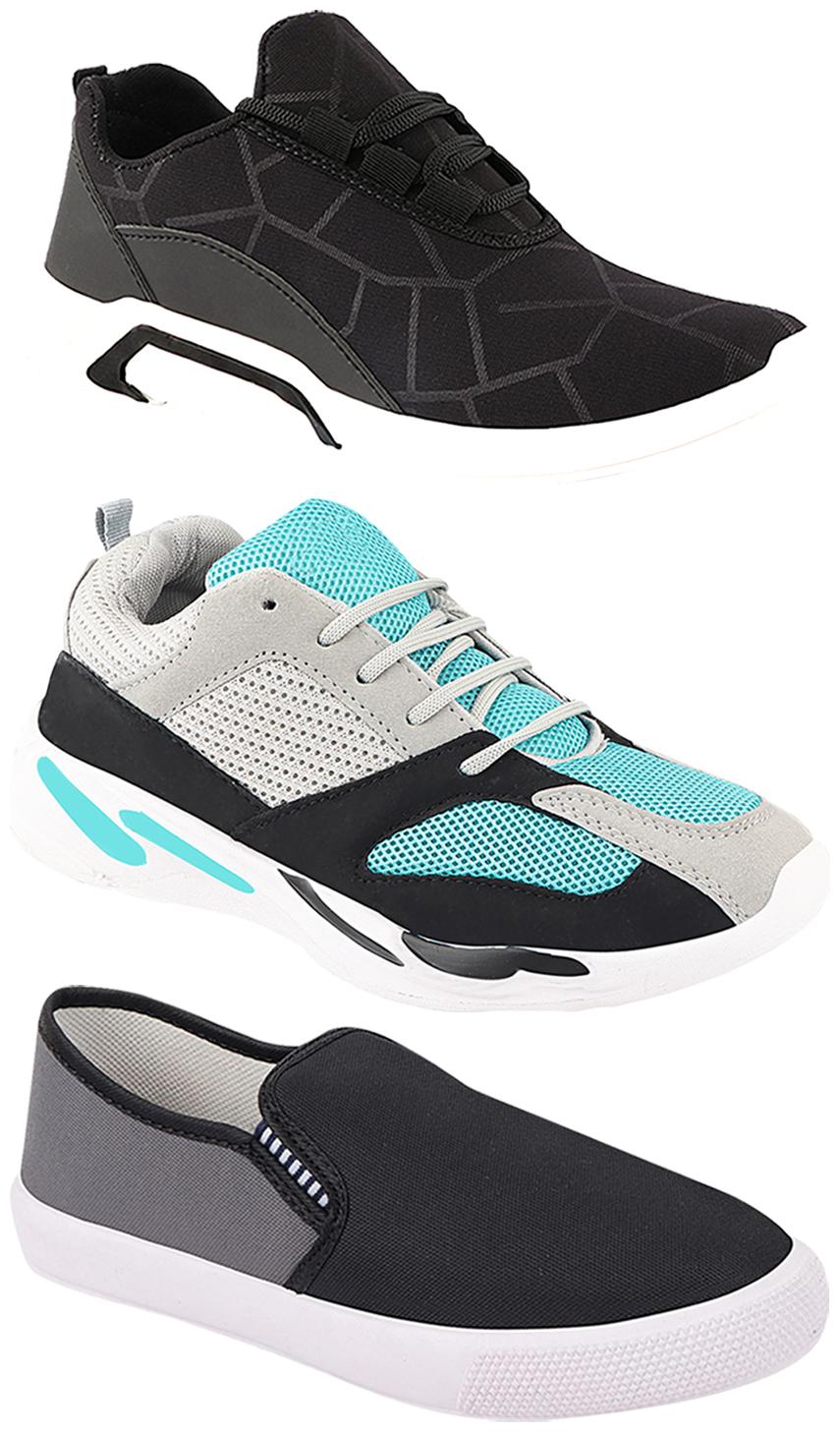 

Birde Men Multi-Color Casual Shoes - CASUAL SPORTS SNEAKERS RUNNNING SHOES - BRD-300-BLK-309-GRY-332