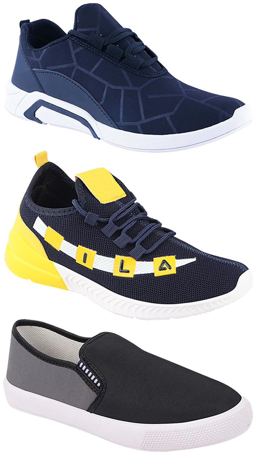 

Birde Men Multi-Color Casual Shoes - CASUAL SPORTS SNEAKERS RUNNNING SHOES - BRD-300-BLU-309-GRY-330