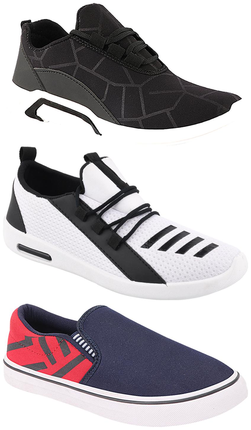 

Birde Men Multi-Color Casual Shoes - BRD-300-BLK-308-RED-376