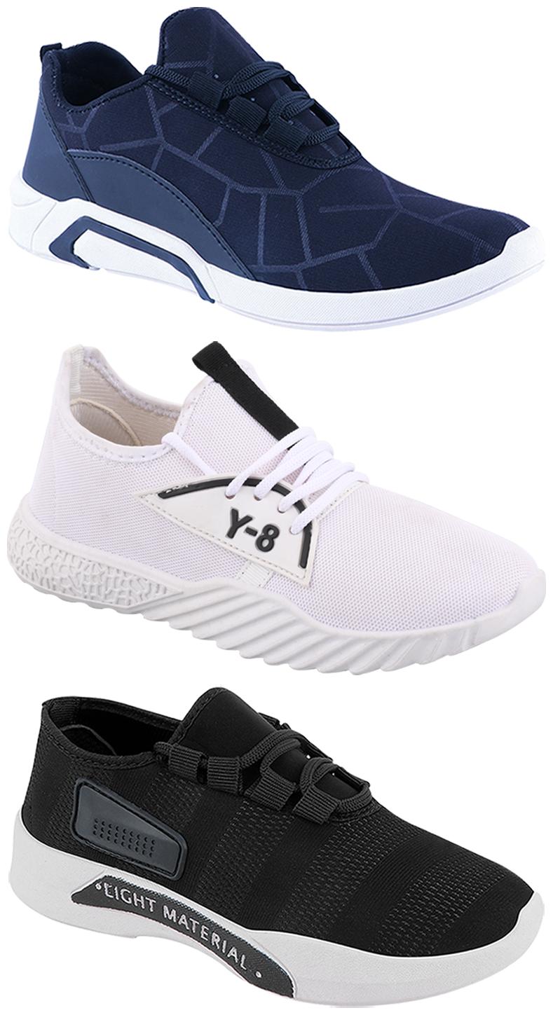 

Birde Men Multi-Color Casual Shoes - BRD-300-BLU-301-BLK-377