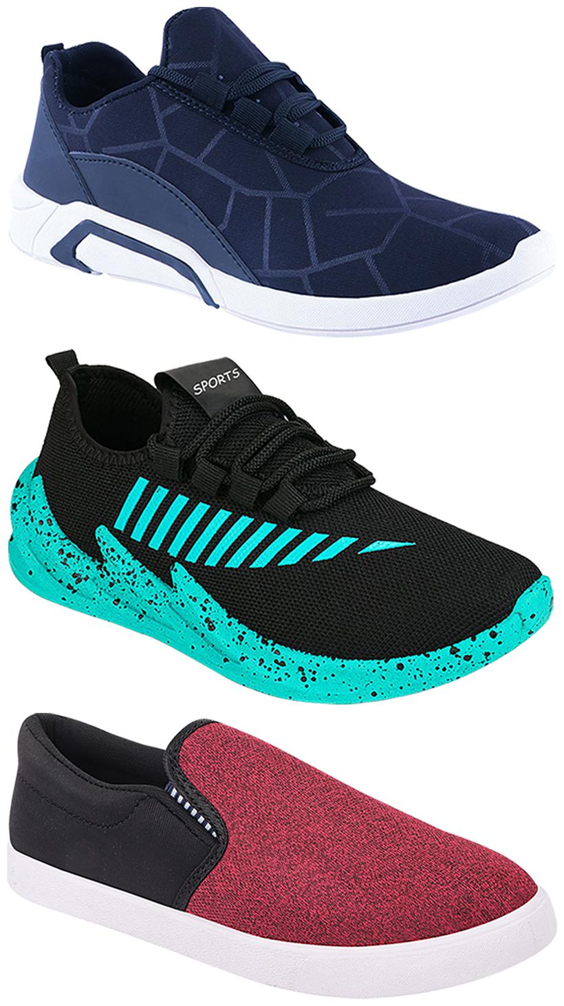 

Birde Men Multi-Color Casual Shoes - BRD-300-BLU-310-BLK-324-SGRN