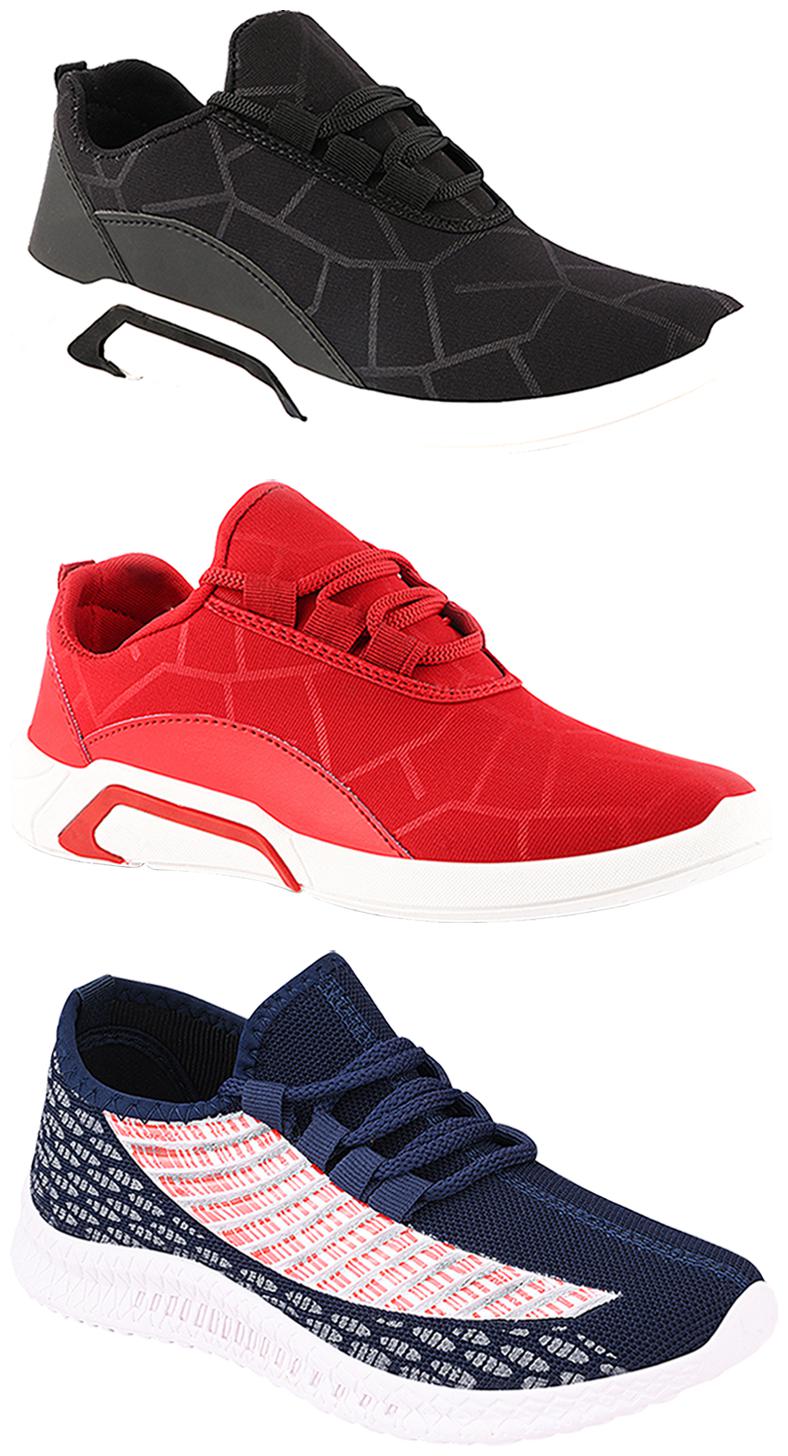 

Birde Men Multi-Color Casual Shoes - BRD-300-BLK-300-RED-315