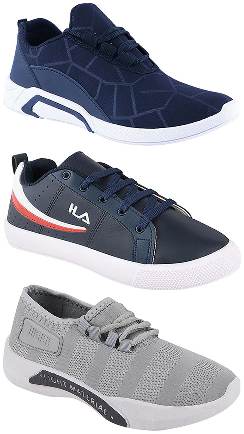 

Birde Men Multi-Color Casual Shoes - BRD-300-BLU-301-GRY-365