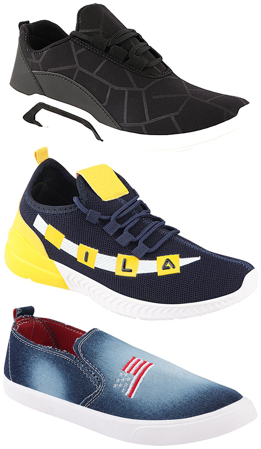 

Birde Men Multi-Color Casual Shoes - CASUAL SPORTS SNEAKERS RUNNNING SHOES - BRD-300-BLK-1220-330