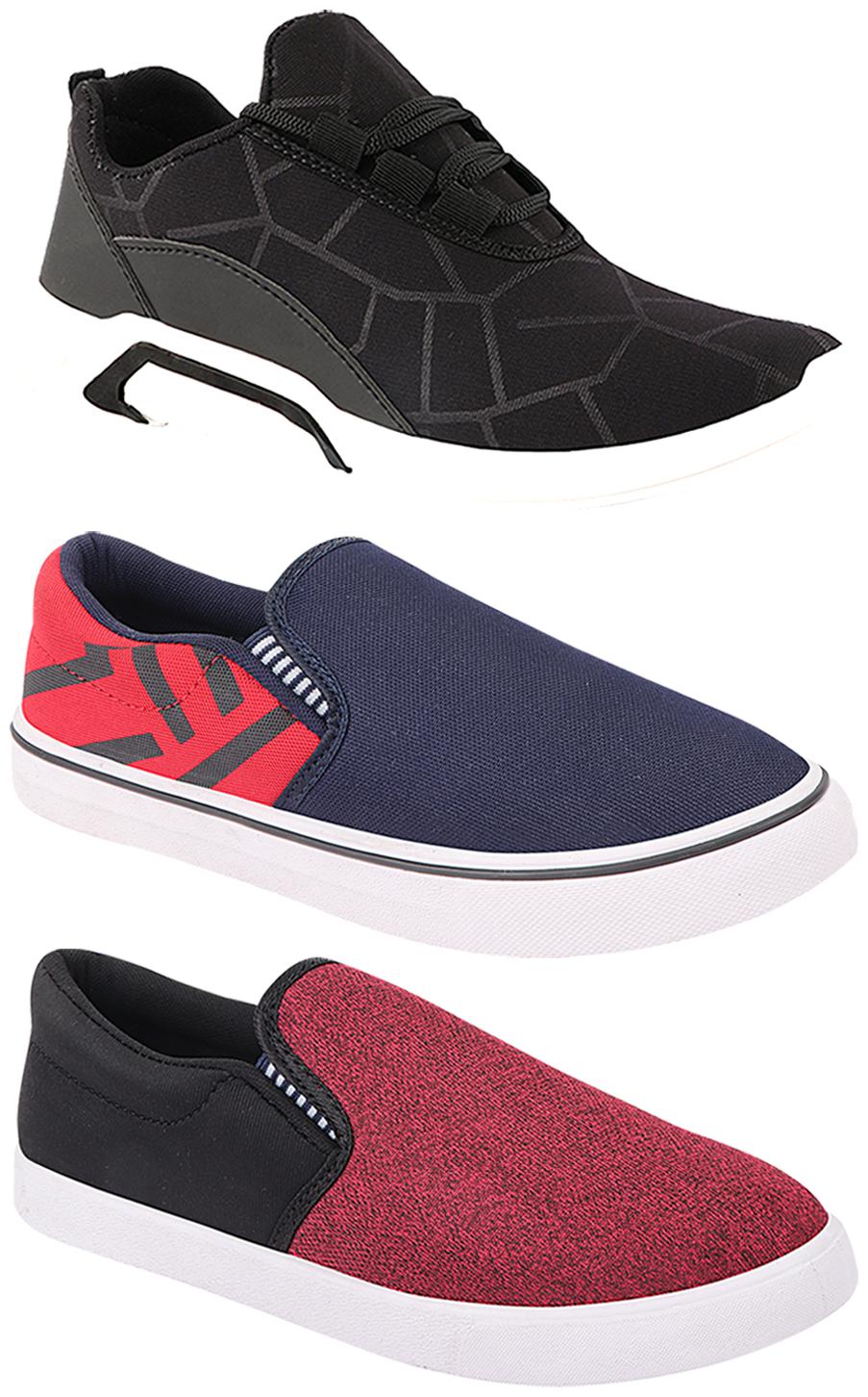 

Birde Men Multi-Color Casual Shoes - BRD-300-BLK-308-RED-310-BLK