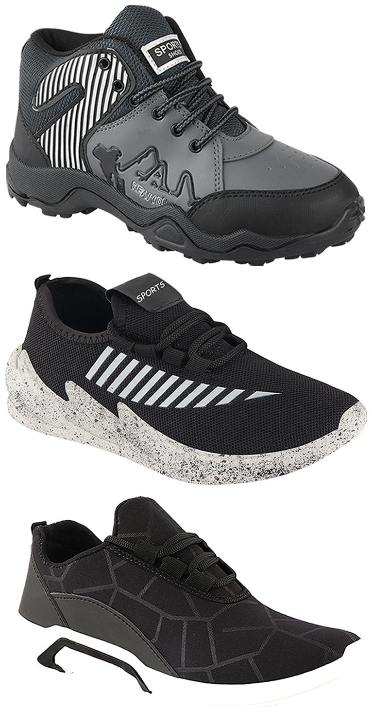 

Birde Men Multi-Color Casual Shoes - BRD-300-BLK-324-GRY-367