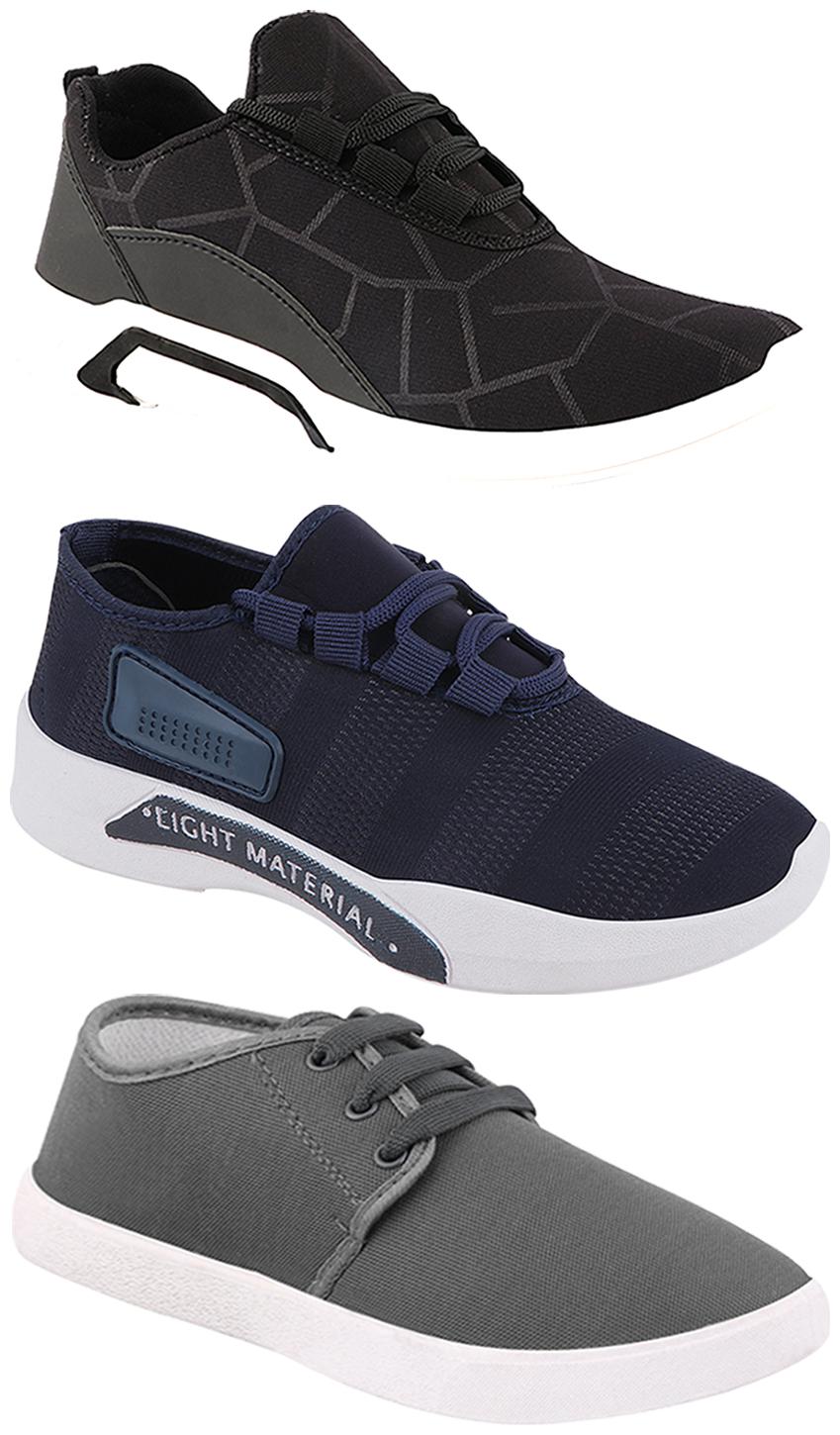 

Birde Men Multi-Color Casual Shoes - BRD-300-BLK-301-BLU-1079