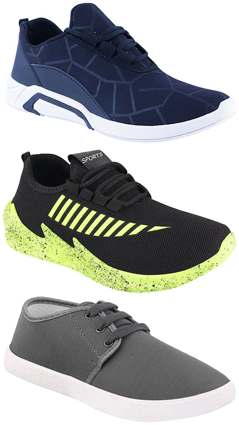 

Birde Men Multi-Color Casual Shoes - CASUAL SPORTS SNEAKERS RUNNNING SHOES - BRD-300-BLU-1079-324-PGRN