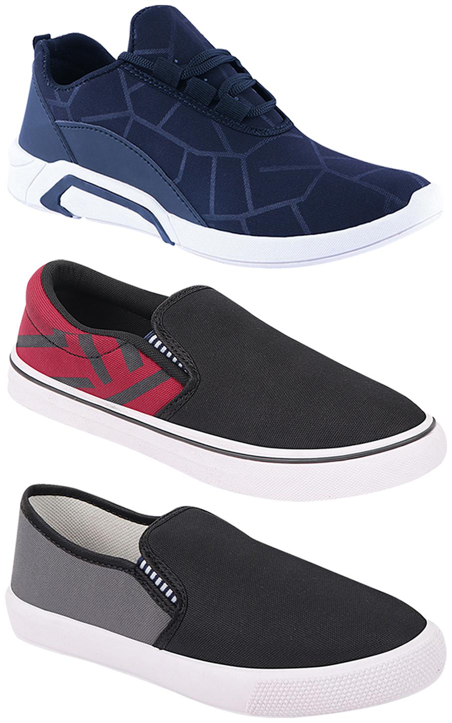 

Birde Men Multi-Color Casual Shoes - BRD-300-BLU-308-MRN-309-GRY