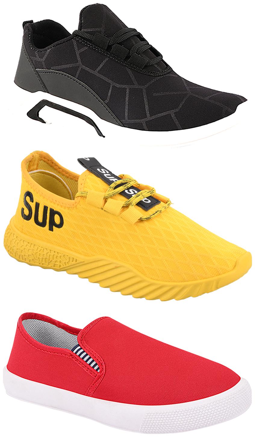 

Birde Men Multi-Color Casual Shoes - CASUAL SPORTS SNEAKERS RUNNNING SHOES - BRD-300-BLK-309-RD-383