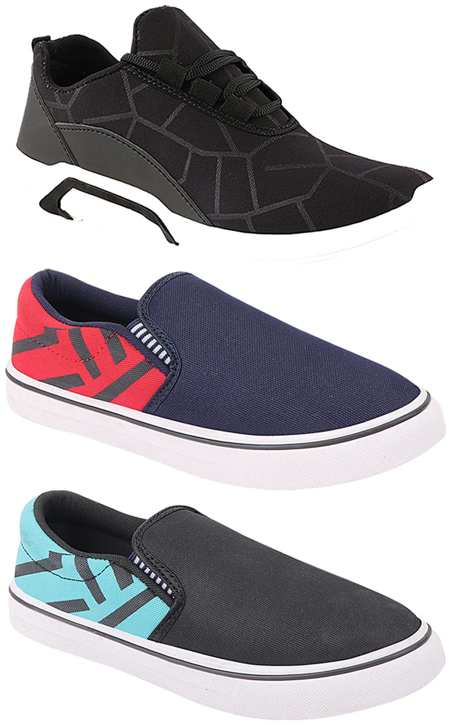 

Birde Men Multi-Color Casual Shoes - BRD-300-BLK-308-RED-308-SGRN