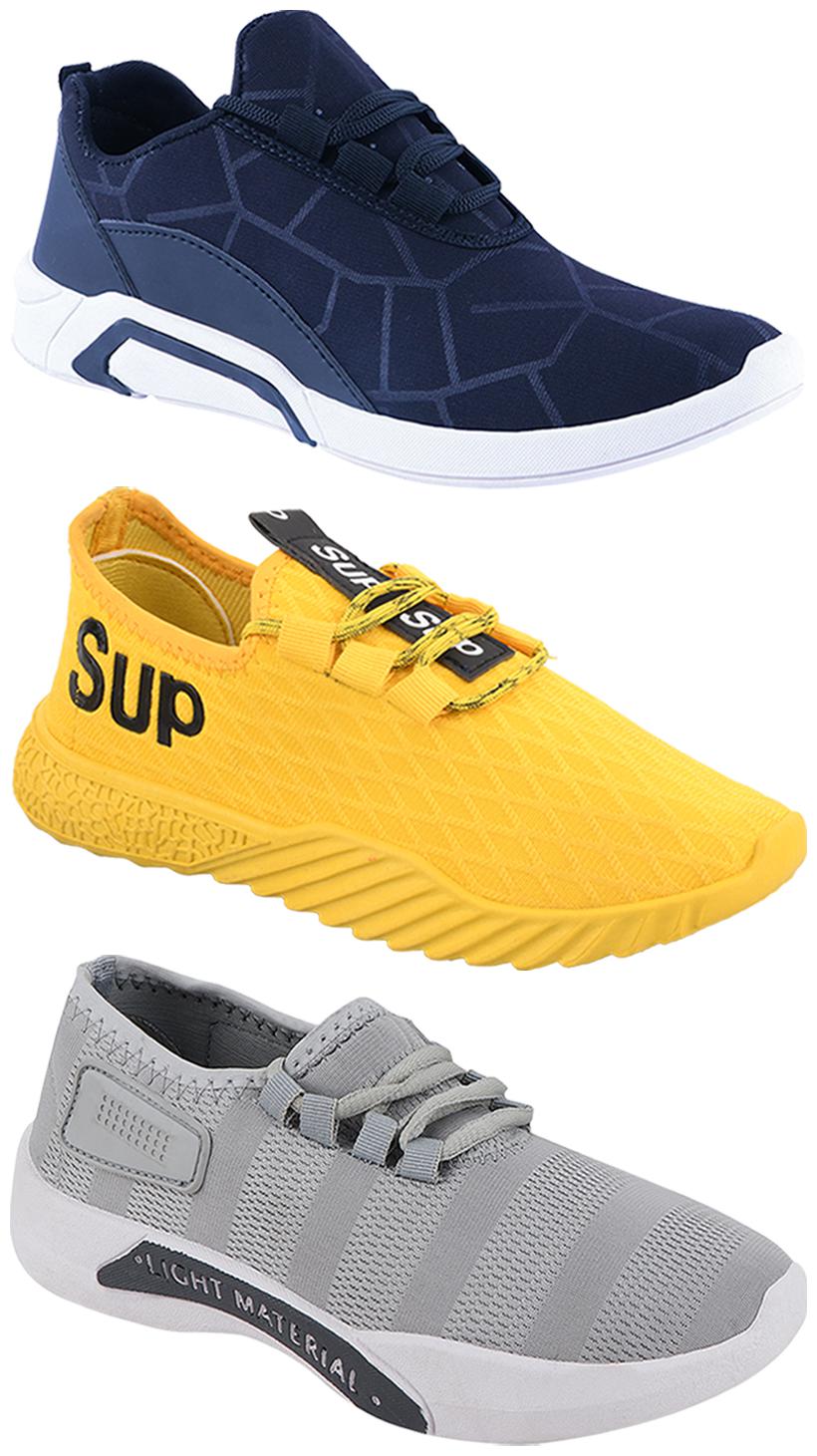 

Birde Men Multi-Color Casual Shoes - CASUAL SPORTS SNEAKERS RUNNNING SHOES - BRD-300-BLU-301-GRY-383