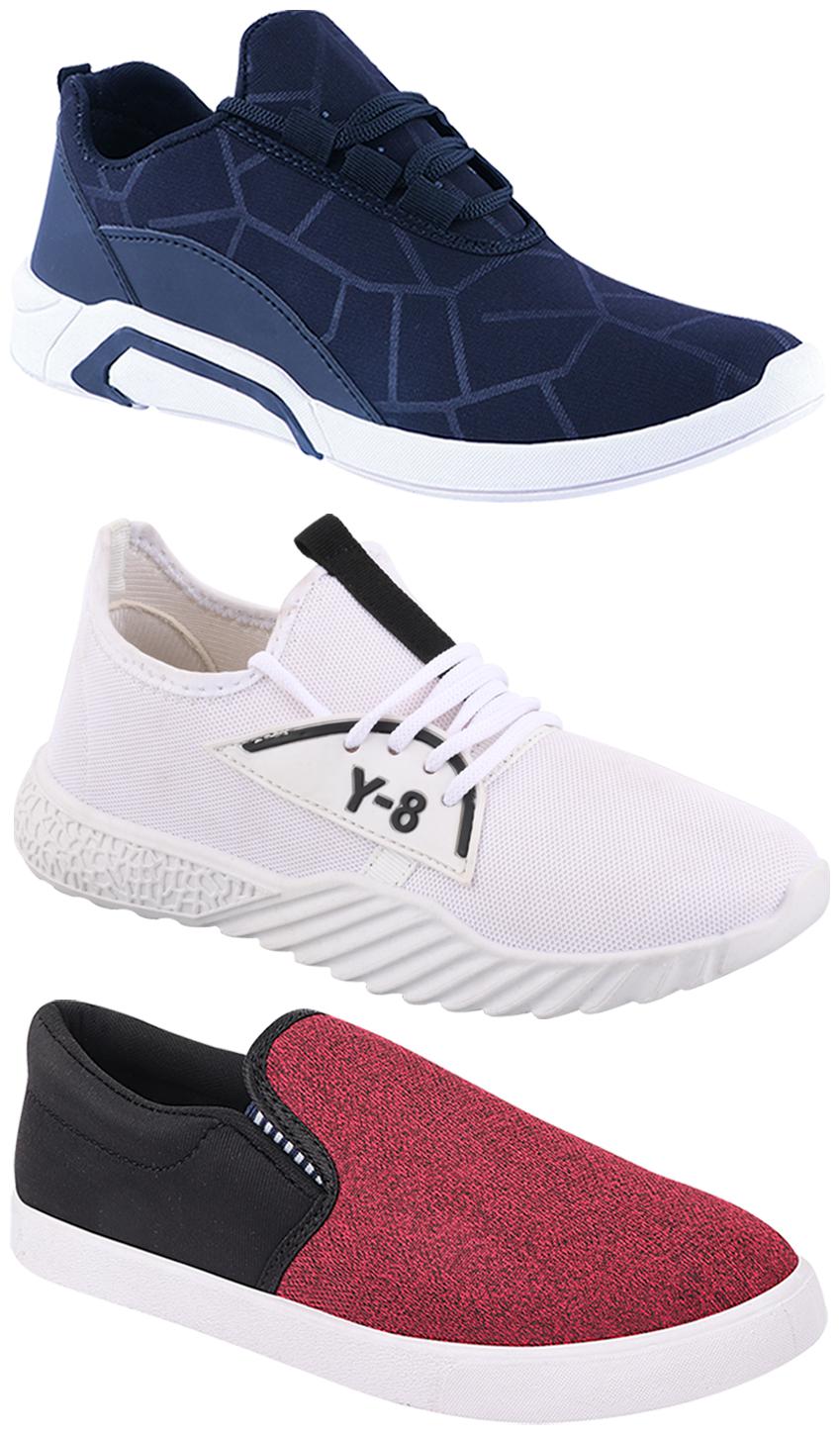 

Birde Men Multi-Color Casual Shoes - BRD-300-BLU-310-BLK-377