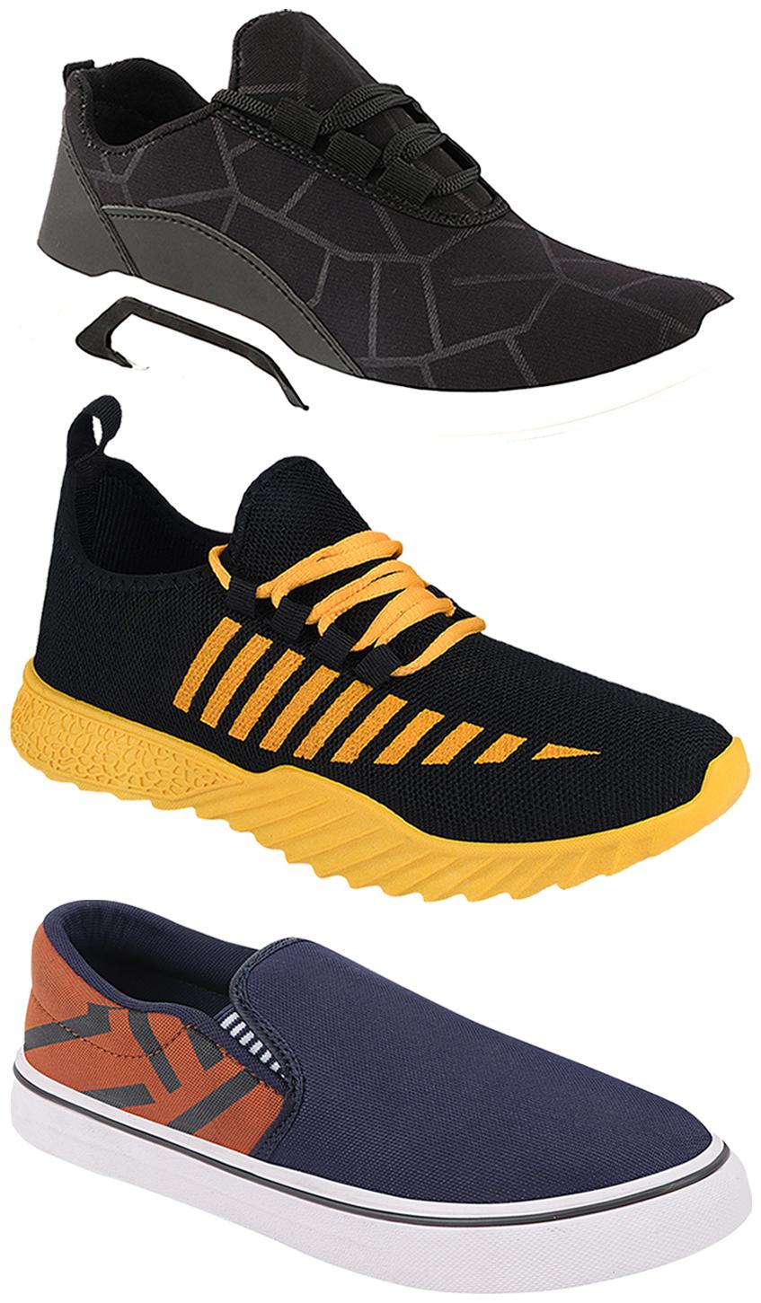 

Birde Men Multi-Color Casual Shoes - BRD-300-BLK-308-TAN-360