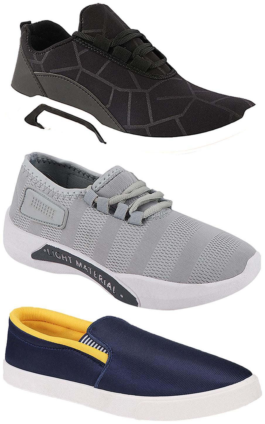 

Birde Men Multi-Color Casual Shoes - BRD-300-BLK-301-GRY BIRDE-52