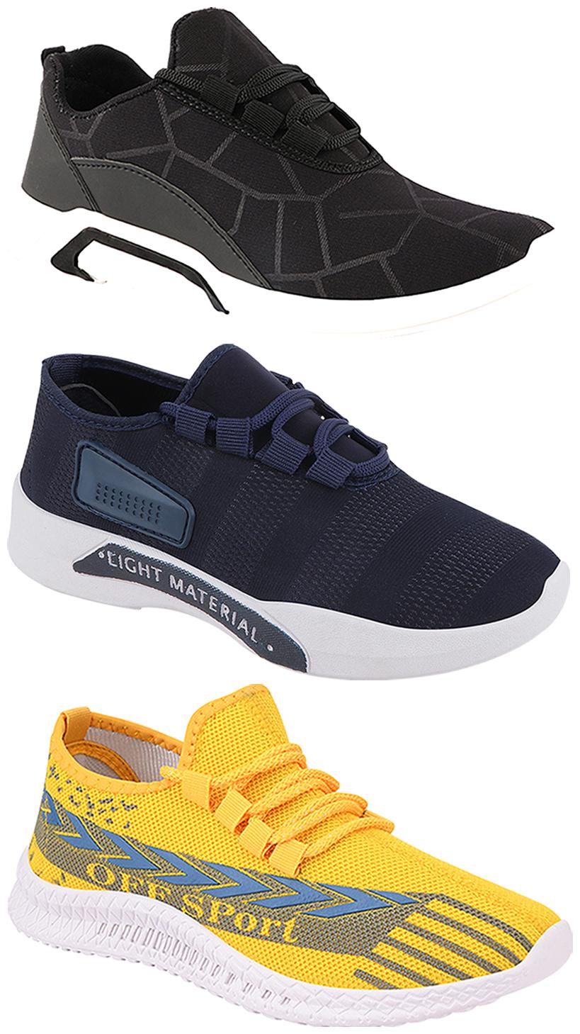 

Birde Men Multi-Color Casual Shoes - BRD-300-BLK-301-BLU-316