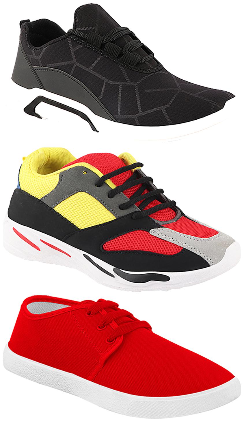 

Birde Men Multi-Color Casual Shoes - CASUAL SPORTS SNEAKERS RUNNNING SHOES - BRD-300-BLK-1077-333