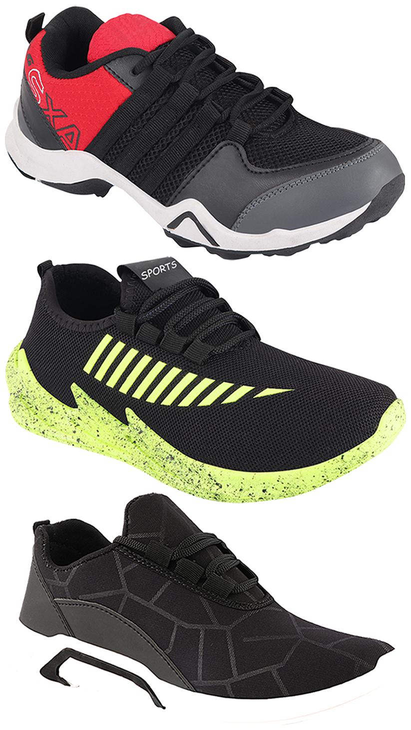 

Birde Men Multi-Color Casual Shoes - CASUAL SPORTS SNEAKERS RUNNNING SHOES - BRD-300-BLK AX-2-324-PGRN