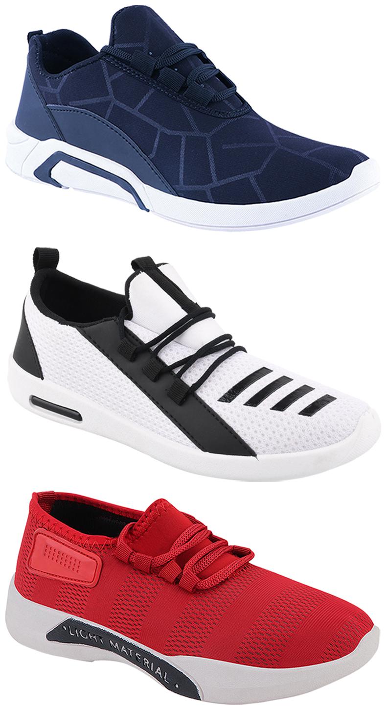 

Birde Men Multi-Color Casual Shoes - BRD-300-BLU-301-RD-376