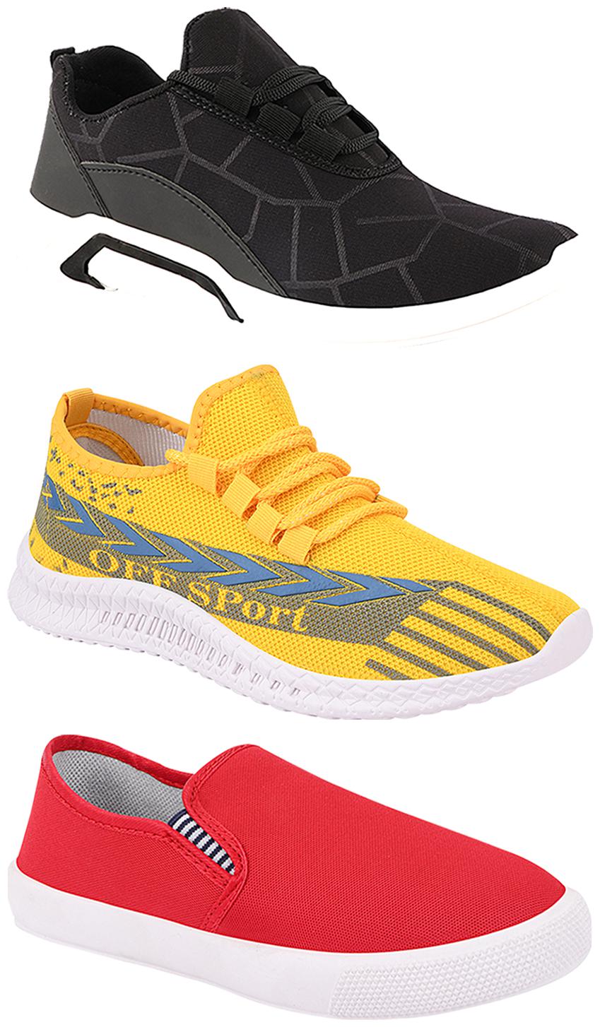 

Birde Men Multi-Color Casual Shoes - BRD-300-BLK-309-RD-316