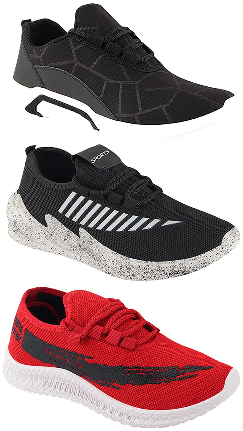 

Birde Men Multi-Color Casual Shoes - BRD-300-BLK-324-GRY-321