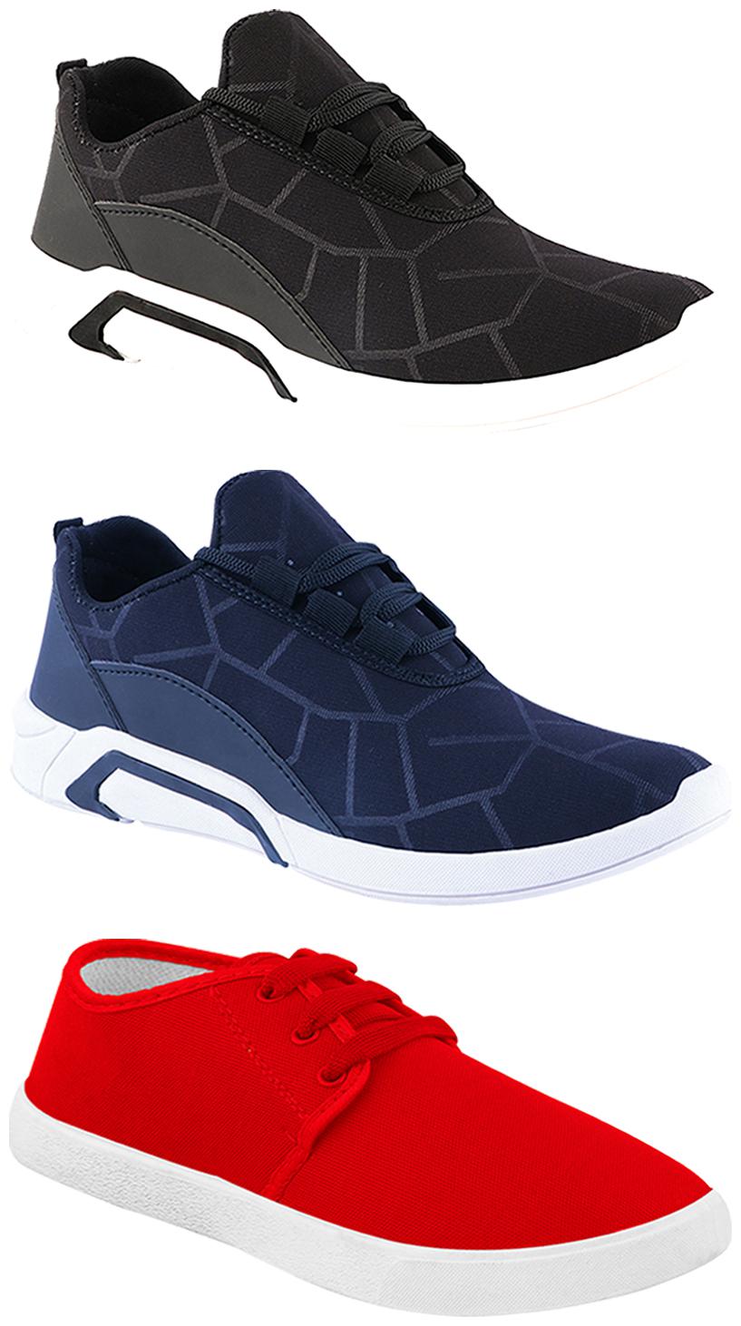 

Birde Men Multi-Color Casual Shoes - BRD-300-BLK-300-BLU-1077