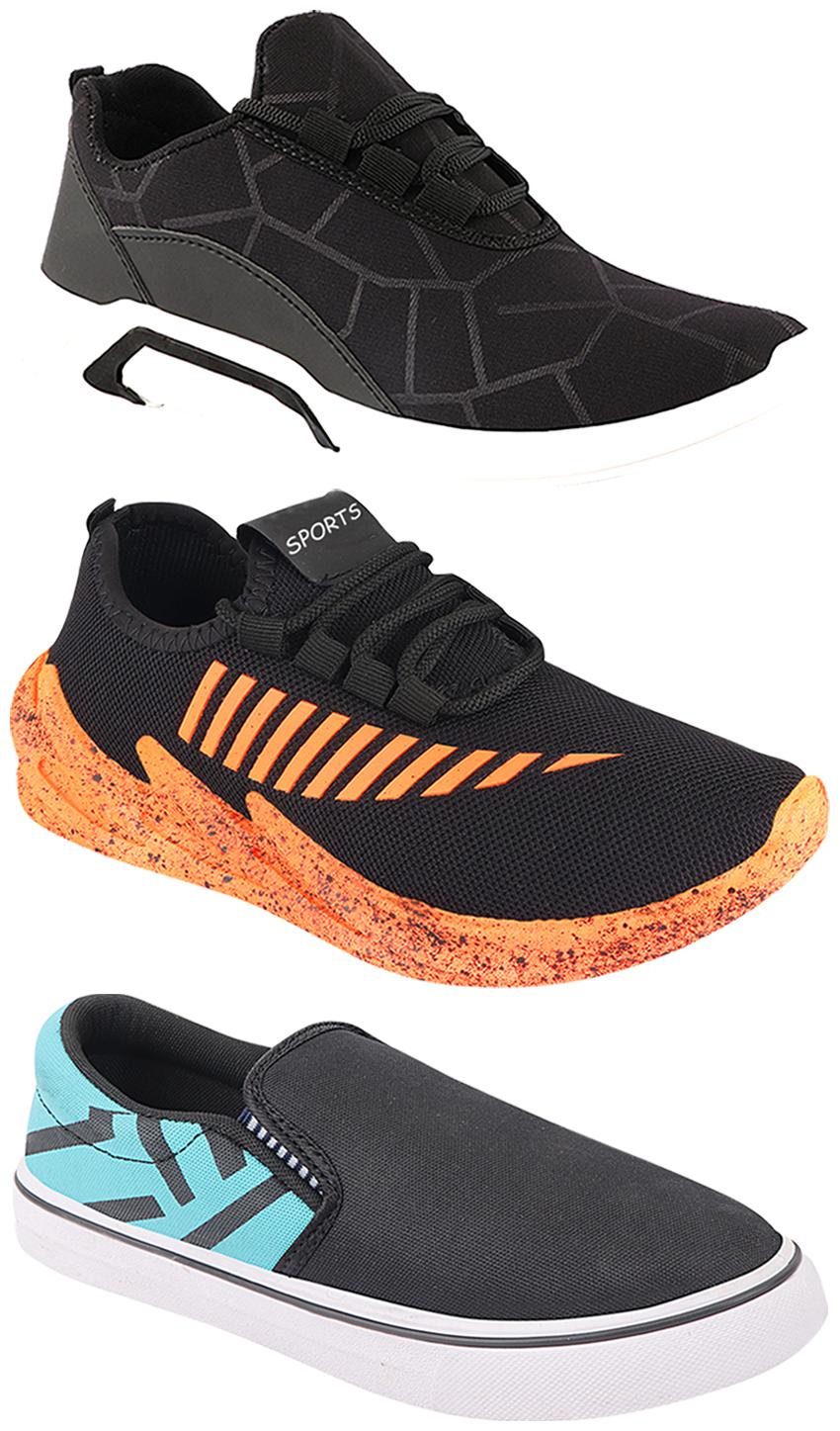 

Birde Men Multi-Color Casual Shoes - BRD-300-BLK-308-SGRN-324-ORNG