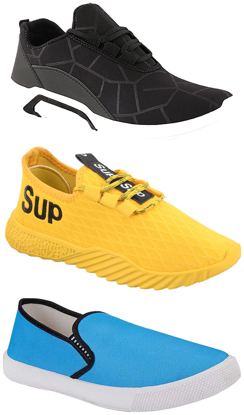 

Birde Men Multi-Color Casual Shoes - CASUAL SPORTS SNEAKERS RUNNNING SHOES - BRD-300-BLK-309-SKY-383