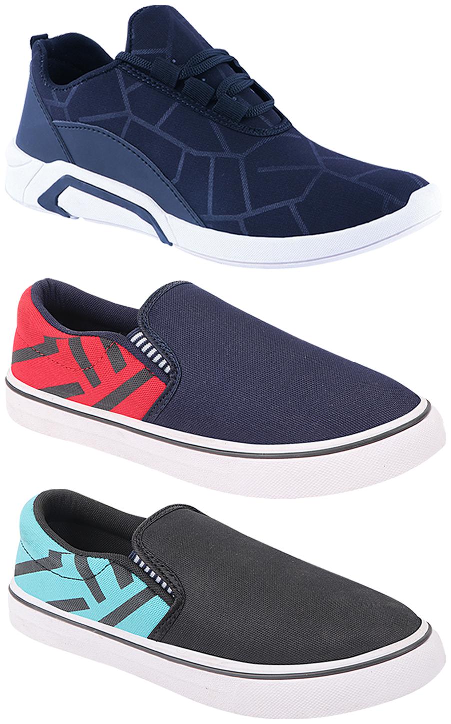 

Birde Men Multi-Color Casual Shoes - BRD-300-BLU-308-RED-308-SGRN