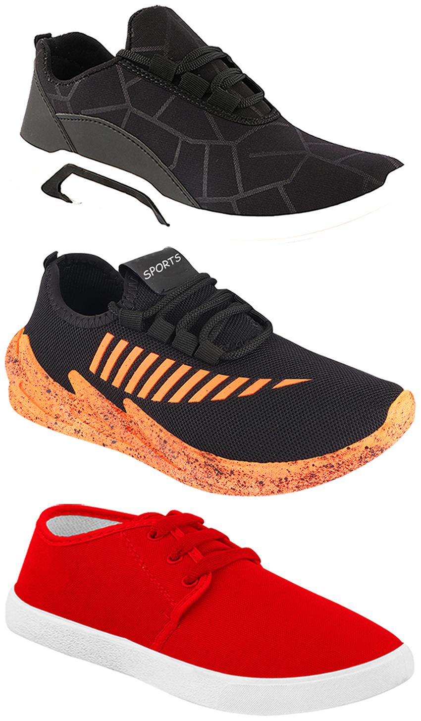 

Birde Men Multi-Color Casual Shoes - BRD-300-BLK-1077-324-ORNG