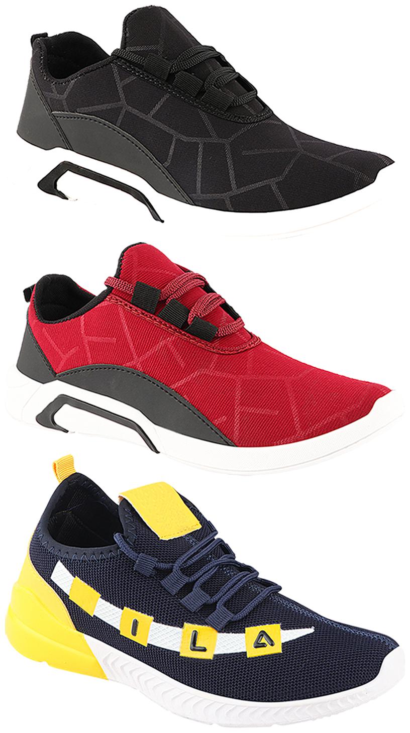 

Birde Men Multi-Color Casual Shoes - CASUAL SPORTS SNEAKERS RUNNNING SHOES - BRD-300-BLK-300-CHRY-330