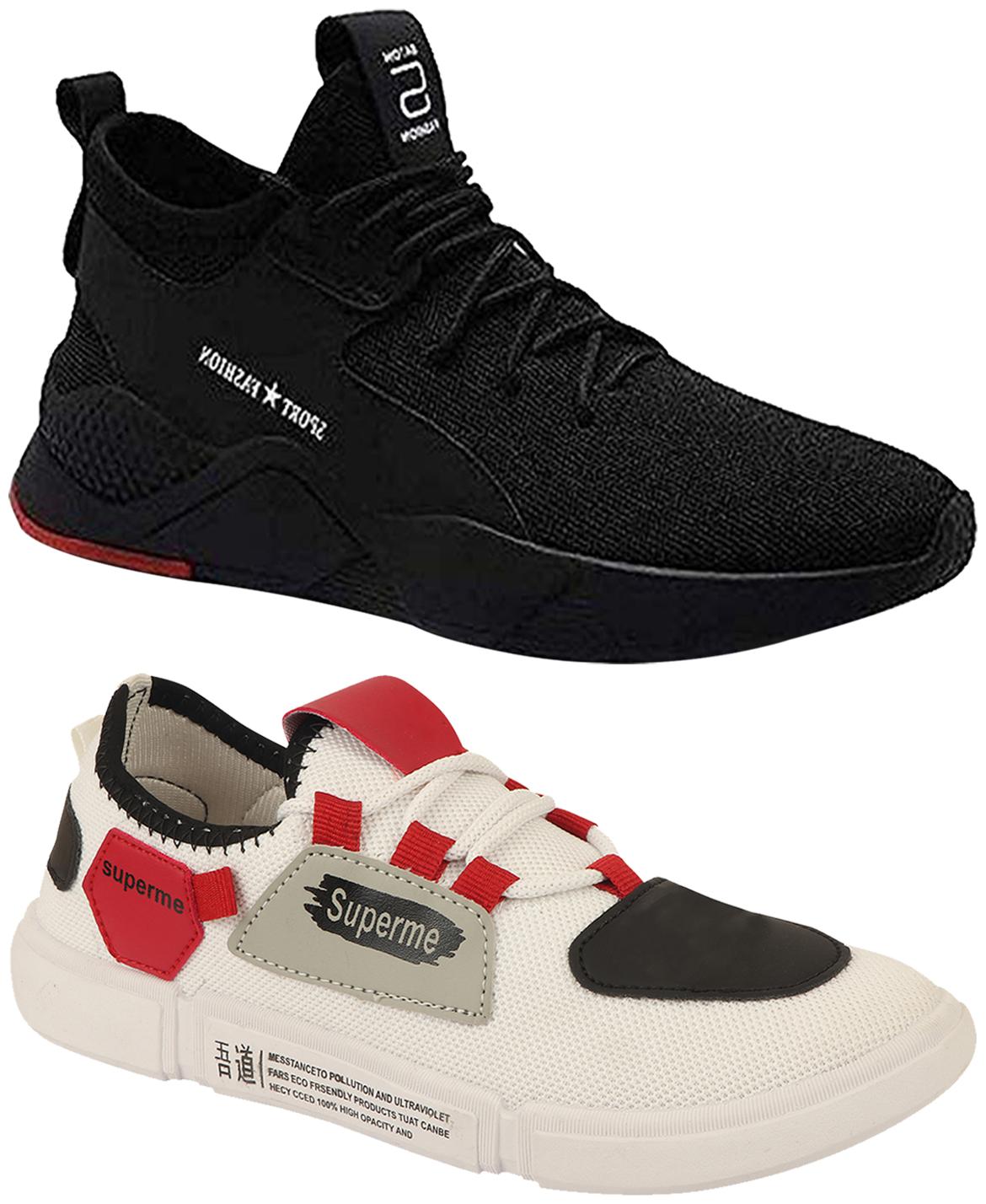 

Birde Multicolor Mesh Casual Shoes For Men (Pack of 2)